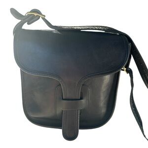 Coach Vintage Black Leather Courier Bonnie Cashin Bag in Awesome condition!